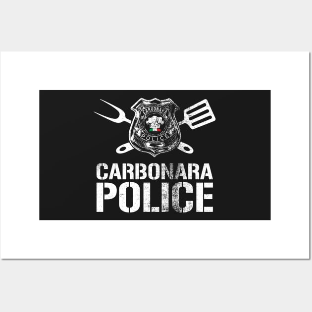 Carbonara Police Funny Italian Food Wall Art by zeno27